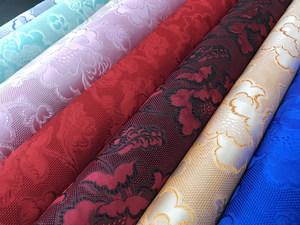 传统古典中国风牡丹提花苏罗全真丝丝绸面料旗袍汉服服装定制布料